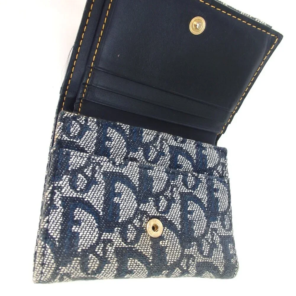 Authentic Christian Dior Trotter wallet leather/canvas [Used]